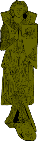 FIG. 25.--Brass of Sir Robert de Septvans in Chartham Church.