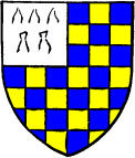 FIG. 204.--Arms of Peter de Dreux, Earl of Richmond (c. 1230): Chequy or and azure, a quarter ermine. (From his seal.