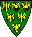 FIG. 454.--Arms of Piers de Gaveston, Earl of Cornwall (d. 1312): Vert, six eagles or.