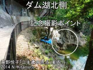 ダム湖北側の様子