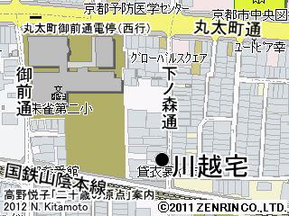 丸太町御前通地図