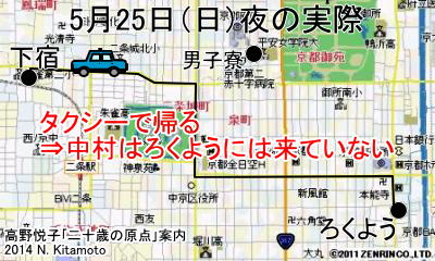 実際はタクシーで帰っている