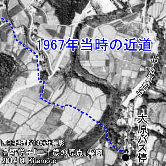 1967年当時の近道ルート