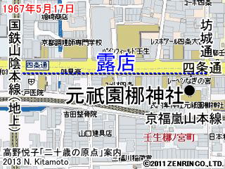 元祇園梛神社と地図