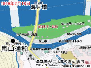 嵐山通船地図