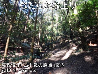 なだらかな上り