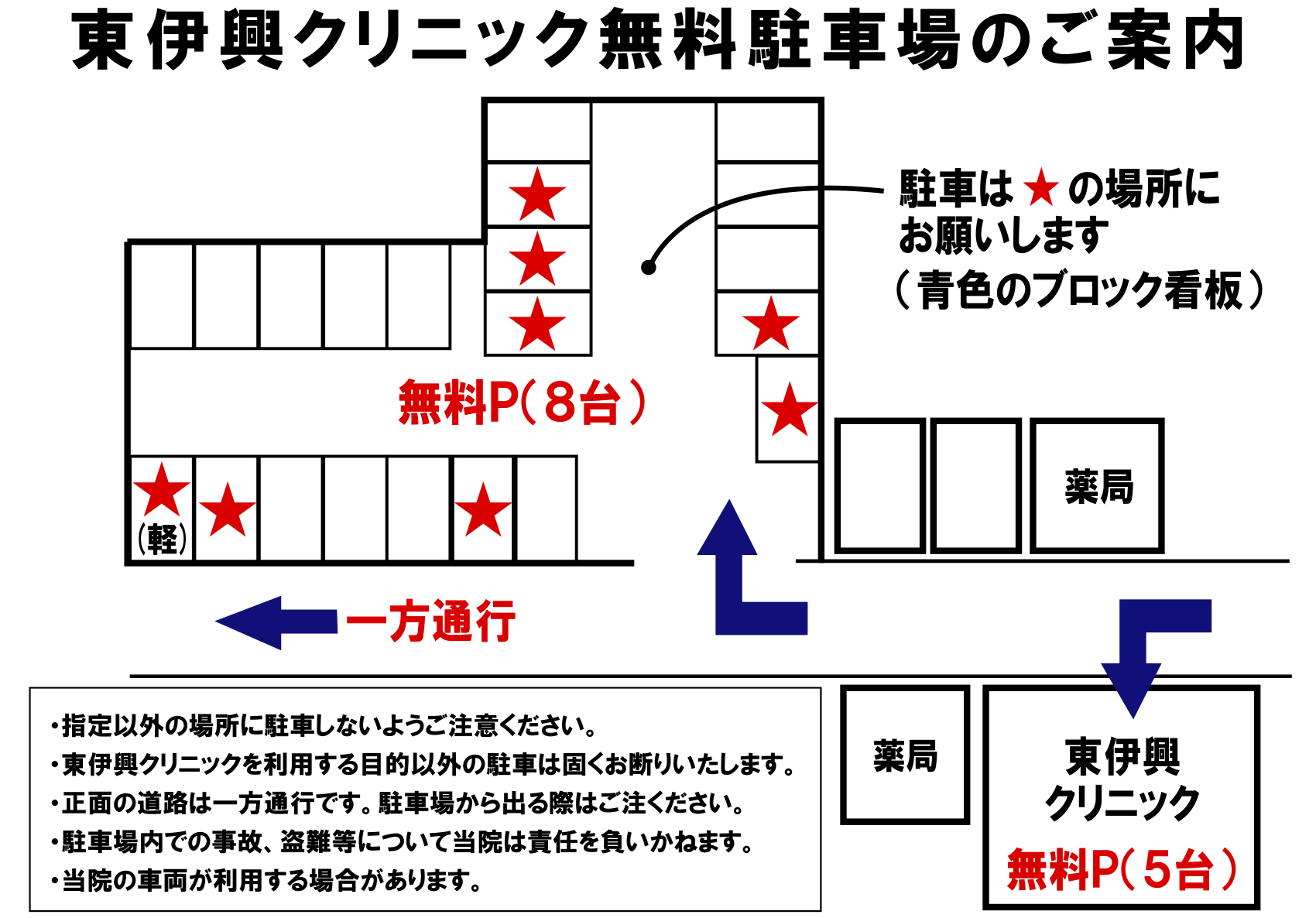東伊興クリニック無料駐車場