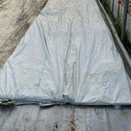 5.5 育苗シートを被せて作業終了