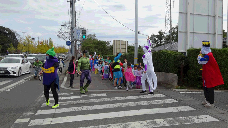 かわしま歯科医院　ハロウィーンパレード　ひたちなか市あづみの森保育園