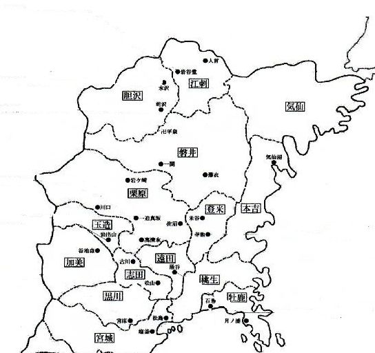 中世郡配置図