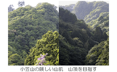 険しい山頂を目指す