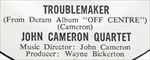 J.Cameron Quartet (DM 256) side 1 g