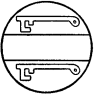FIG. 9.--Device of the Emir Arkatây (a band between two keys).