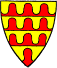 FIG. 37.--Arms of William de Ferrers, Earl of Derby (d. 1247): "Scutum variatum auro & gul." (From MS. Cott. Nero, D. I.)