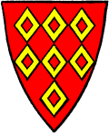 FIG. 234.--Arms of Roger de Quincy, Earl of Winchester (d. 1264): Gules, seven mascles conjoined, three, three and one or. (From his seal.)