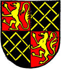 FIG. 240.--Arms of John Fitz Alan, Earl of Arundel (d. 1435): Quarterly, 1 and 4, gules, a lion rampant or (for Fitz Alan); 2 and 3, sable, fretty or (for Maltravers). (From his seal, c. 1432.)