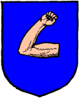 FIG. 265.--An arm embowed the upper part in fesse.