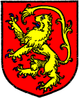 FIG. 290.--Lion rampant, tail elevated and turned over its head.