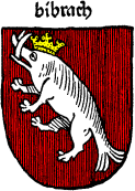 FIG. 412.--Arms of the town of Biberach. (From Ulrich Reichenthal's Concilium von Constanz, Augsburg, 1483.)
