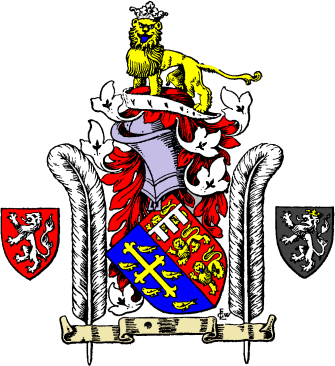 FIG. 675.--The arms granted by King Richard II. to Thomas de Mowbray, Duke of Norfolk, and showing the ostrich feather badges.