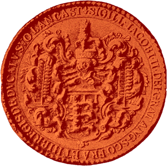 FIG. 676.--Seal of King James II. for the Duchy of Lancaster.