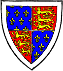 FIG. 720.--Thomas of Woodstock, Earl of Buckingham, seventh son of Edward III.: France (ancient) and England quarterly, a bordure argent. (From a drawing of his seal, 1391, MS. Cott., Julius, C. vii.)