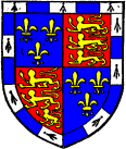 FIG. 729.--Thomas de Beaufort, Earl of Dorset, brother of John, Earl of Somerset (Fig. 724): France and England quarterly, a bordure compony ermine and azure. (From his Garter plate.)