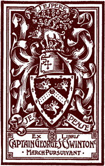 FIG. 741.--Bookplate of Captain George S. Swinton, March Pursuivant of Arms.