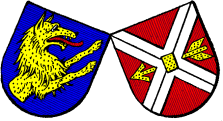 FIG. 763.--Arms of Hans Wolf von Bibelspurg and his wife Catherina Waraus married in 1507 at Augsburg.