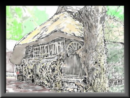 絵画「平林寺にて