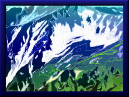 絵画「北アルプス」