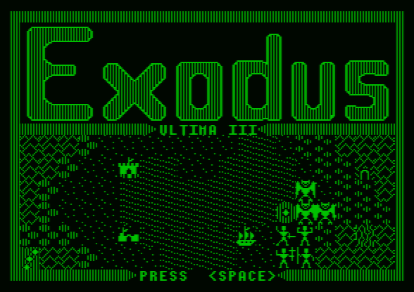 Ultima III - Monochrome (Green) mode