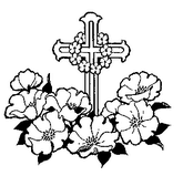 花と十字架