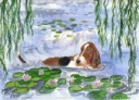 "Basset in the Lily Pond"