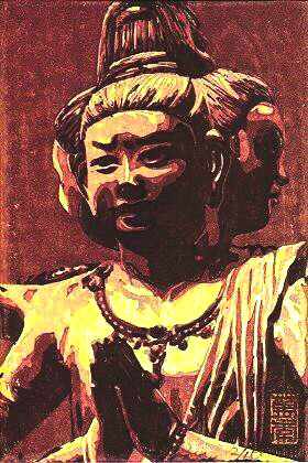 仏像版画　阿修羅像　S.GOH　9/12 興福寺（奈良）阿修羅像 木版画