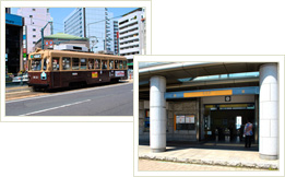 広島電鉄白島線「白島終点」アストラムライン「城北駅」