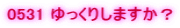 0531 ������肵�܂����H