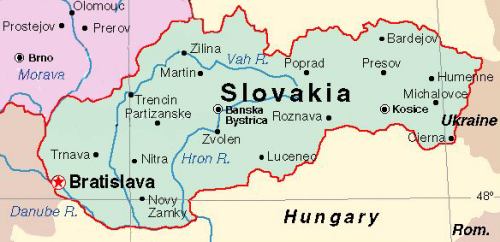 スロヴァキア：地図