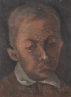 Self-portrait 1942,Oil on board 33×24cm