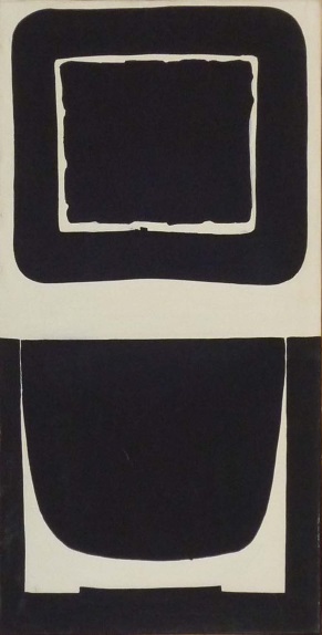 Foundation,1964.Oil on canvas, 70×35cm