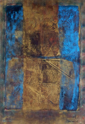 1974.Oil on paper,73×50cm
