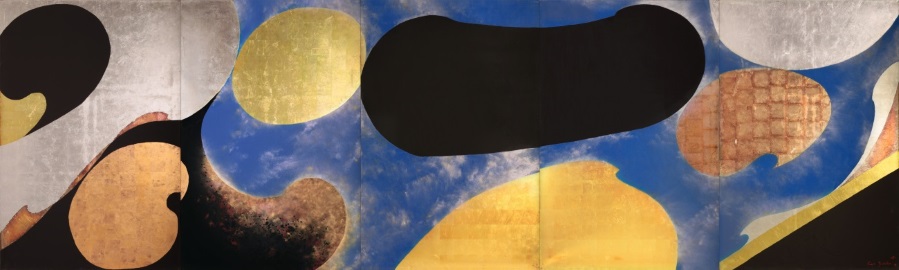La Vie,Oil and metals on canvas.195×650cm