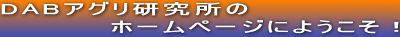 DABアグリ研究所の 　　　　　ホームページにようこそ！
