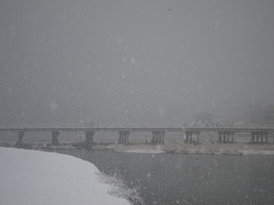 渡月橋雪景色その１