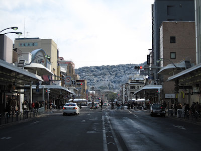 四条河原町より祇園方面