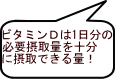 ビタミンＤは1日分の 必要摂取量を十分 に摂取できる量！ 