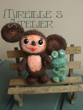 felted Cheburashka and a frog rт̃`FuVJƃJG