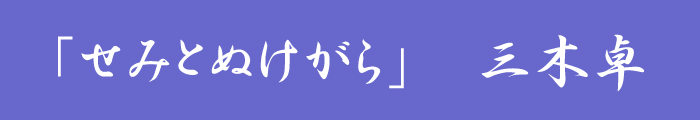 せみとぬけがら