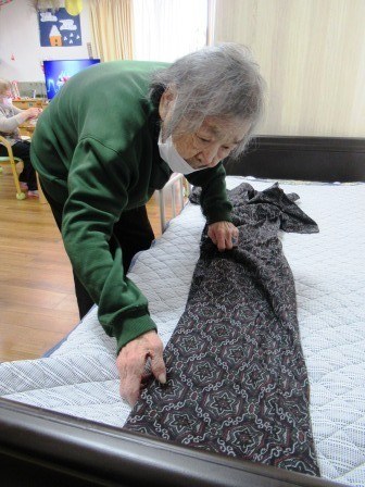 写真:畳み方講習