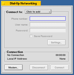 Be R4 PPP(Dial-Up) Window